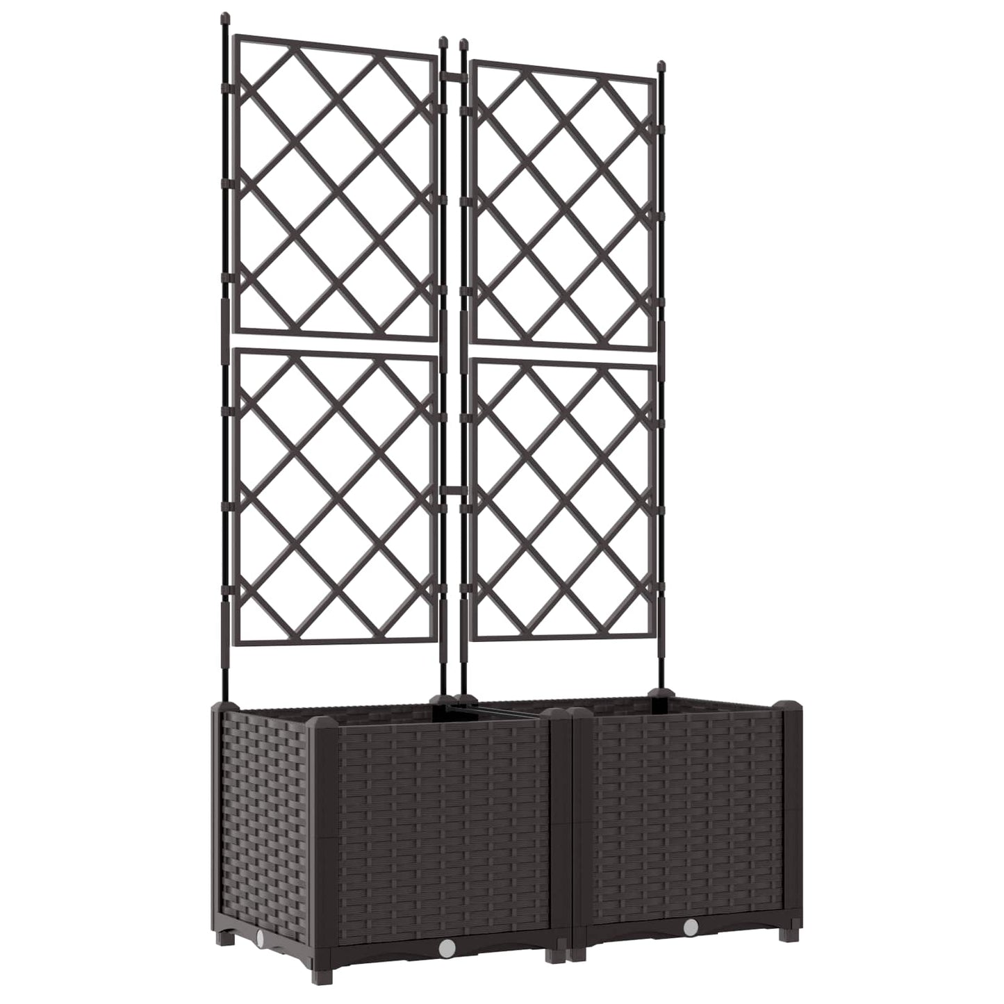 Sodo vazonas 2 vnt. Ruda 80 x 40 x 143 cm PP