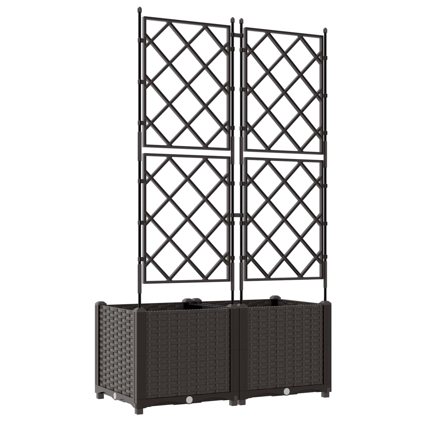 Sodo vazonas 2 vnt. Ruda 80 x 40 x 143 cm PP