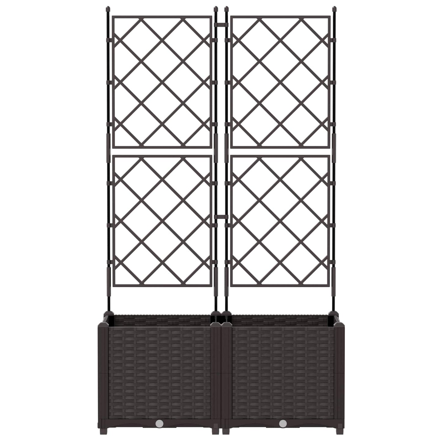 Sodo vazonas 2 vnt. Ruda 80 x 40 x 143 cm PP
