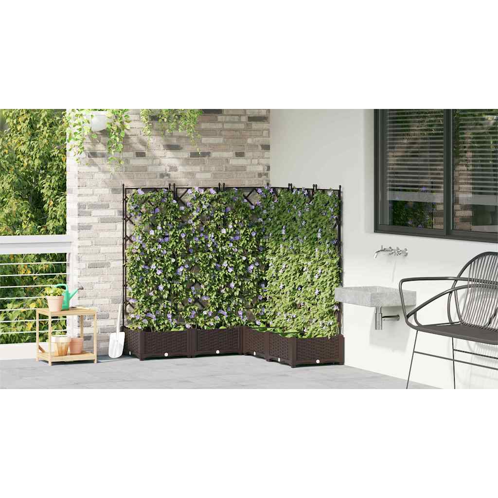 Sodo vazonas 5 pcs Ruda 120 x 120 x 125,5 cm Plastmasė