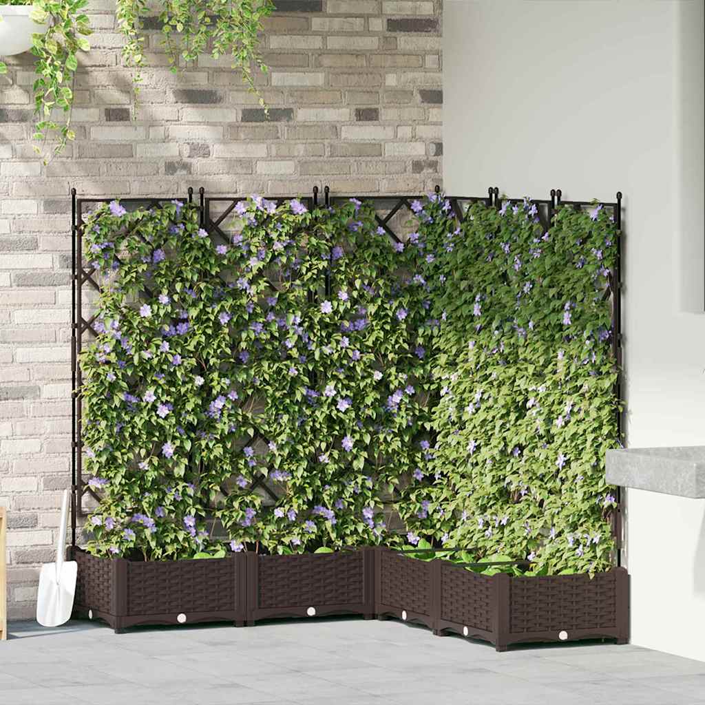 Sodo vazonas 5 pcs Ruda 120 x 120 x 125,5 cm Plastmasė