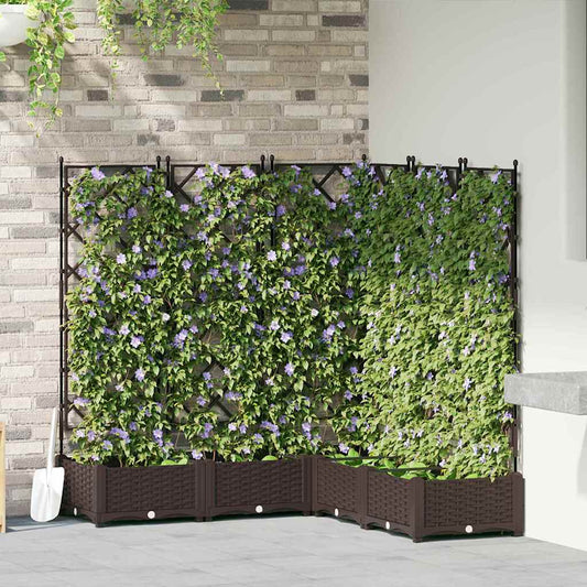 Sodo vazonas 5 pcs Ruda 120 x 120 x 125,5 cm Plastmasė
