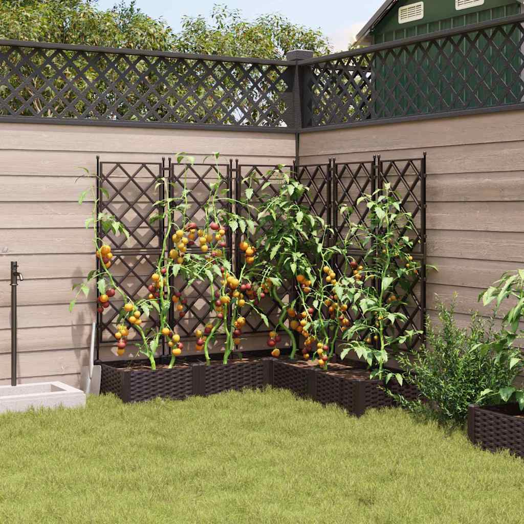 Sodo vazonas 5 pcs Ruda 120 x 120 x 125,5 cm Plastmasė