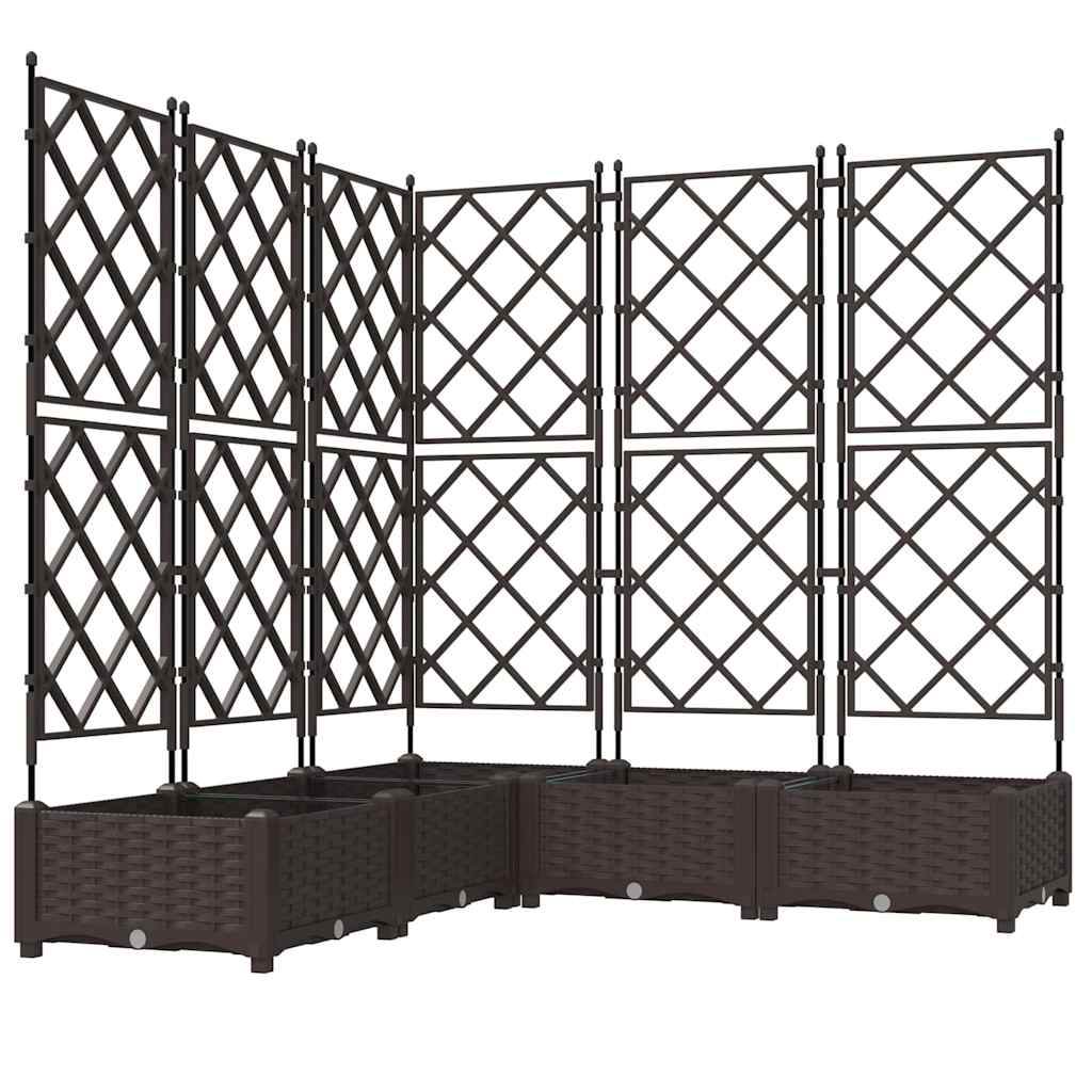 Sodo vazonas 5 pcs Ruda 120 x 120 x 125,5 cm Plastmasė
