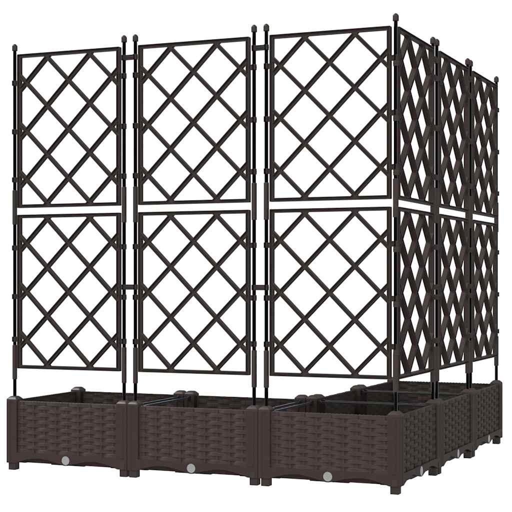 Sodo vazonas 5 pcs Ruda 120 x 120 x 125,5 cm Plastmasė