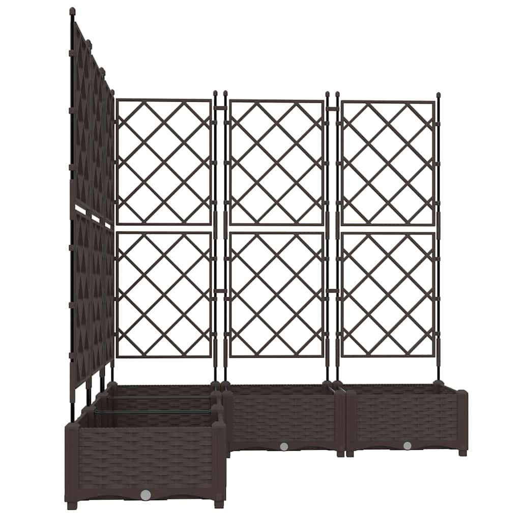 Sodo vazonas 5 pcs Ruda 120 x 120 x 125,5 cm Plastmasė
