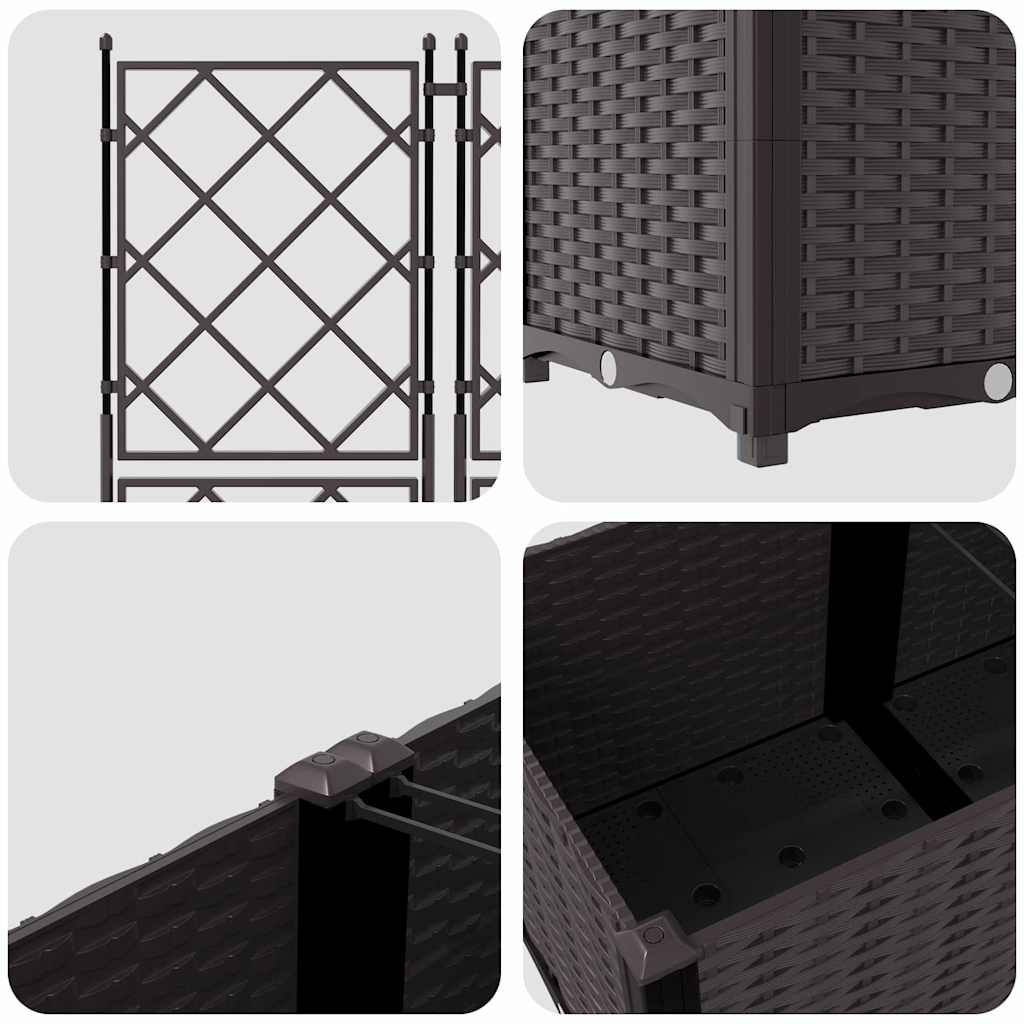 Sodo vazonas 5 pcs Ruda 120 x 120 x 143 cm Plastmasė