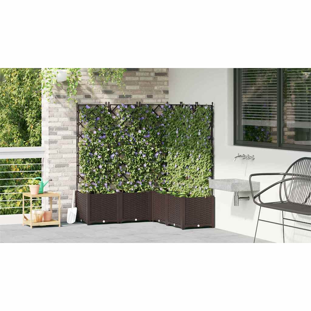Sodo vazonas 5 pcs Ruda 120 x 120 x 143 cm Plastmasė