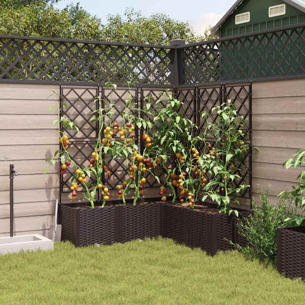Sodo vazonas 5 pcs Ruda 120 x 120 x 143 cm Plastmasė