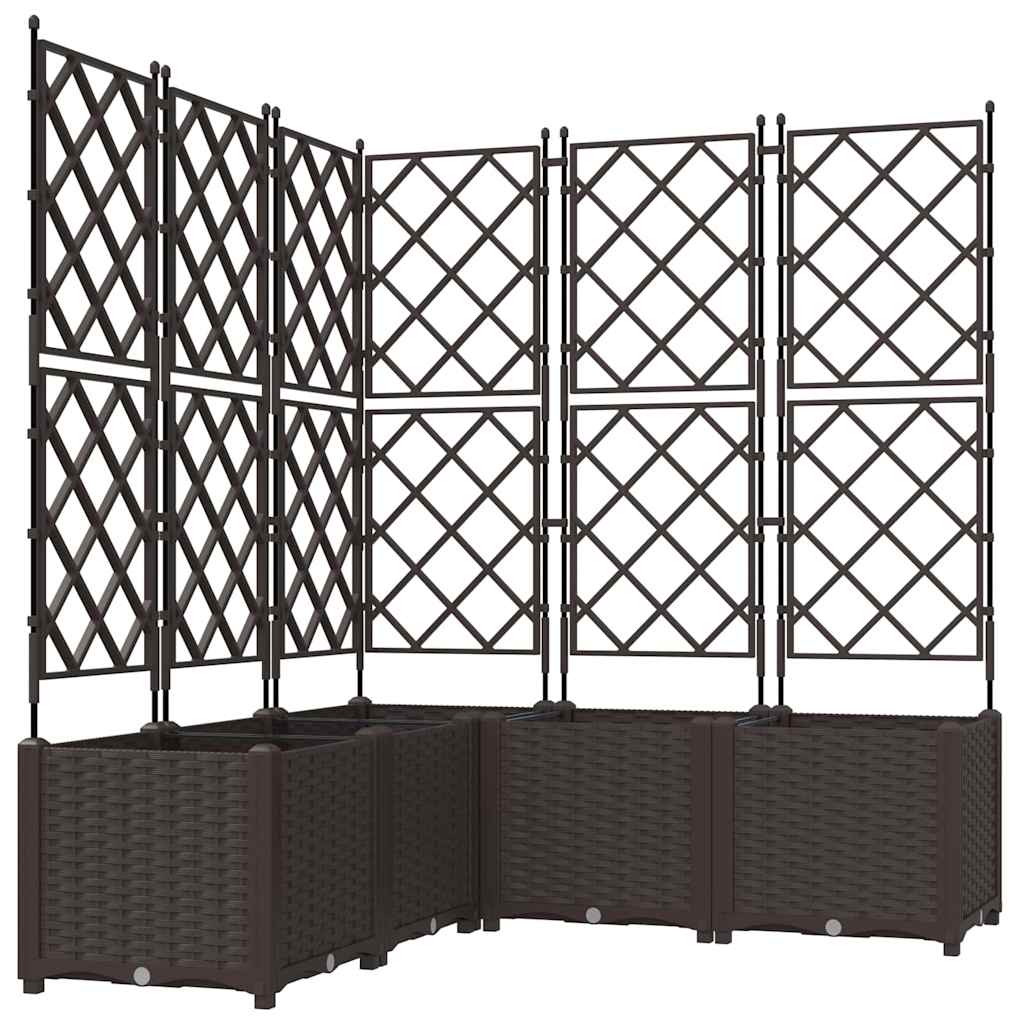Sodo vazonas 5 pcs Ruda 120 x 120 x 143 cm Plastmasė