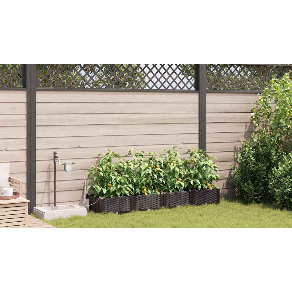 Sodo vazonas 4 pcs Ruda Plienas