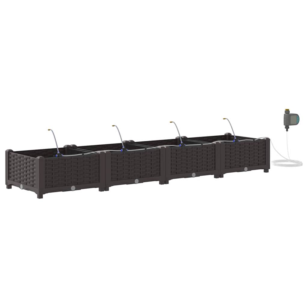 Sodo vazonas 4 pcs Ruda Plienas