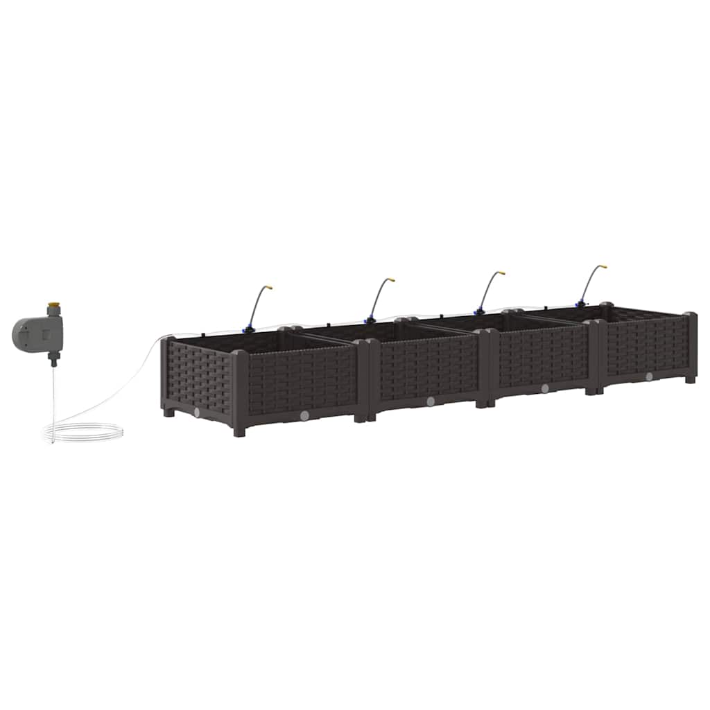 Sodo vazonas 4 pcs Ruda Plienas
