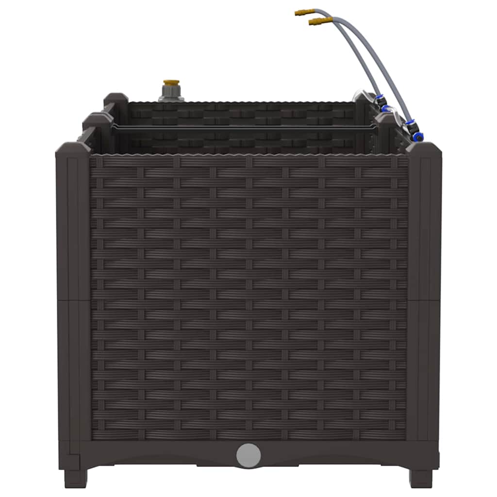 Sodo vazonas 2 pcs Ruda Plastmasė