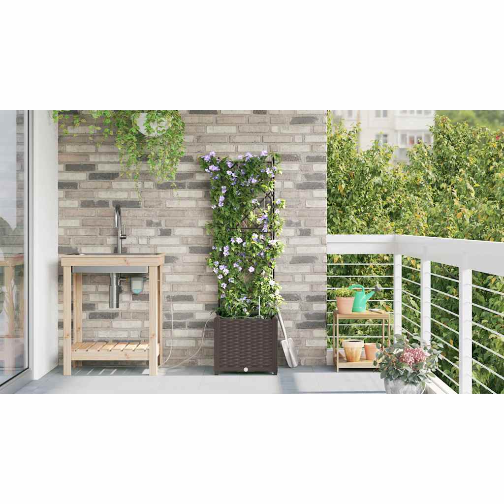 Sodo vazonas Ruda 40 x 40 x 142 cm Plastmasė