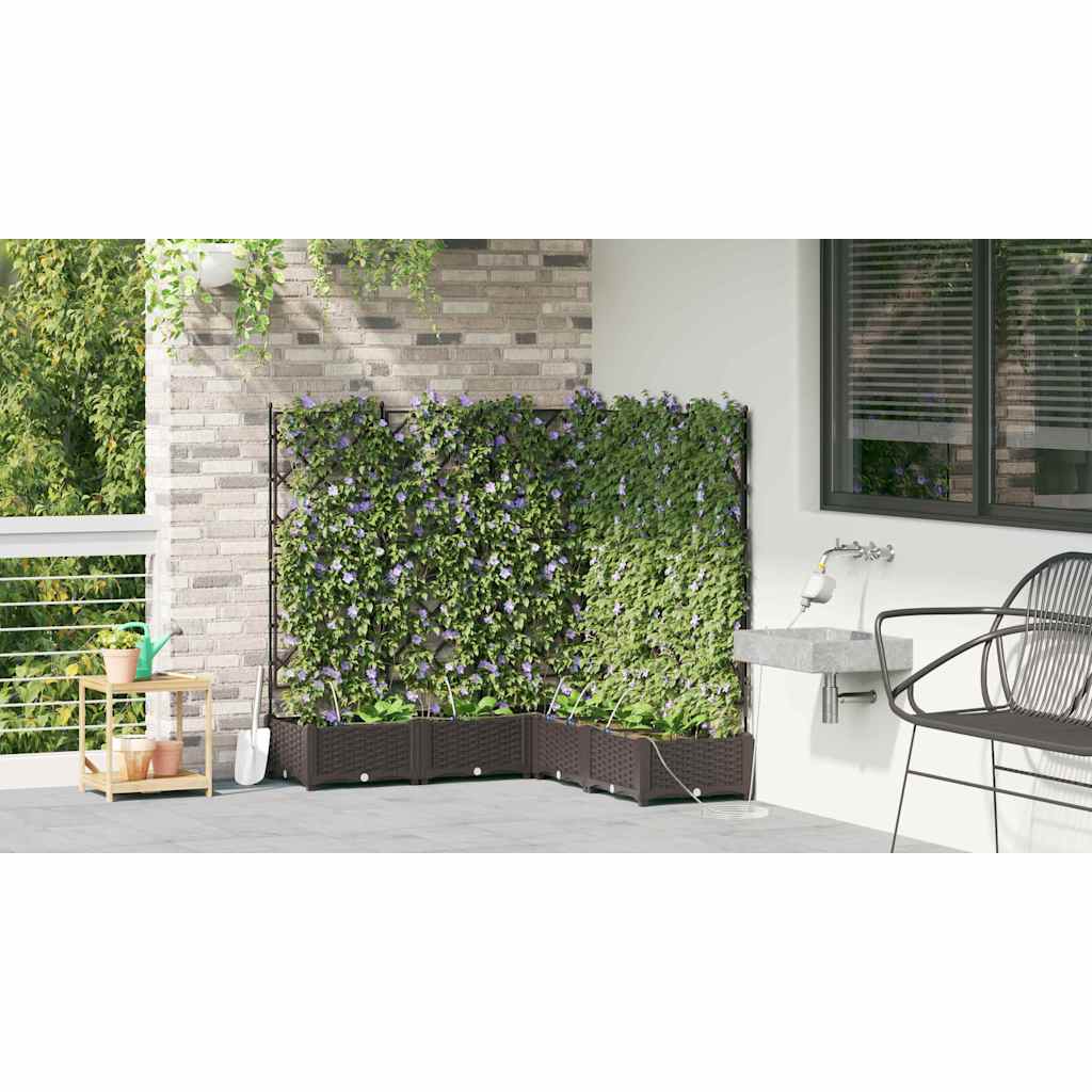 Sodo vazonas 5 pcs Ruda Plastmasė