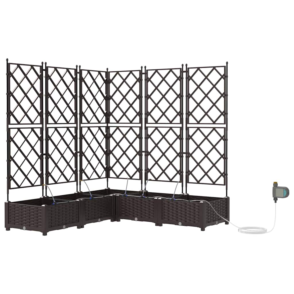 Sodo vazonas 5 pcs Ruda Plastmasė