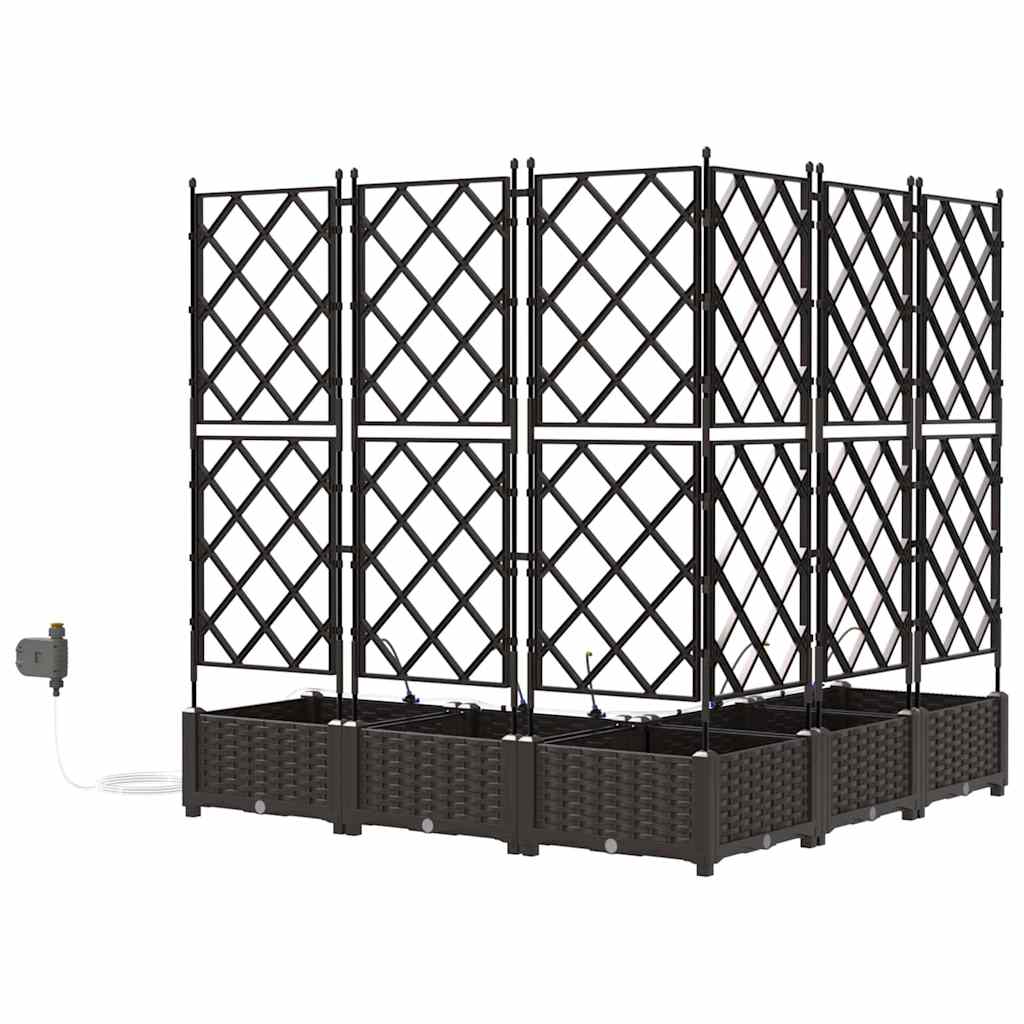 Sodo vazonas 5 pcs Ruda Plastmasė