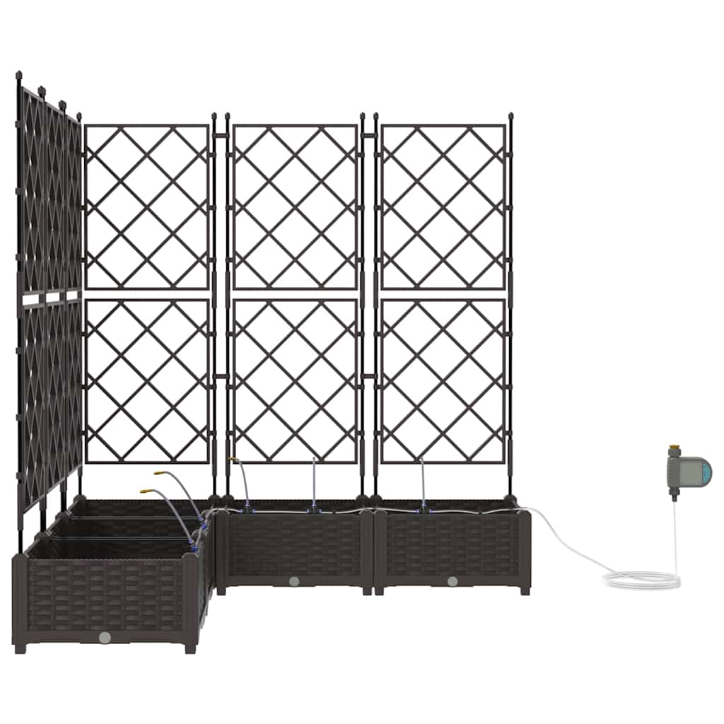 Sodo vazonas 5 pcs Ruda Plastmasė