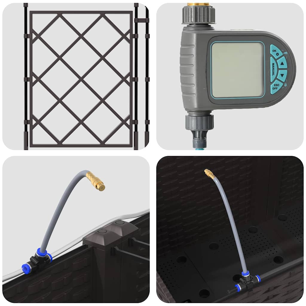 Sodo vazonas 5 pcs Ruda Plastmasė