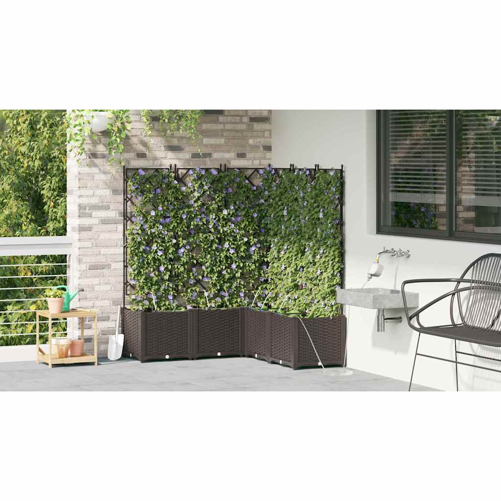 Sodo vazonas 5 pcs Ruda Plastmasė
