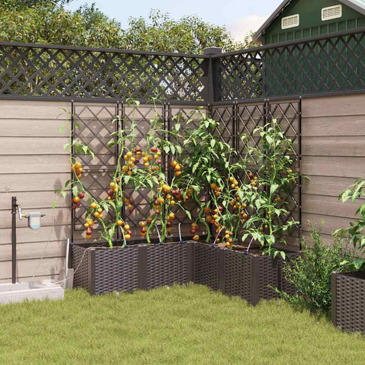 Sodo vazonas 5 pcs Ruda Plastmasė