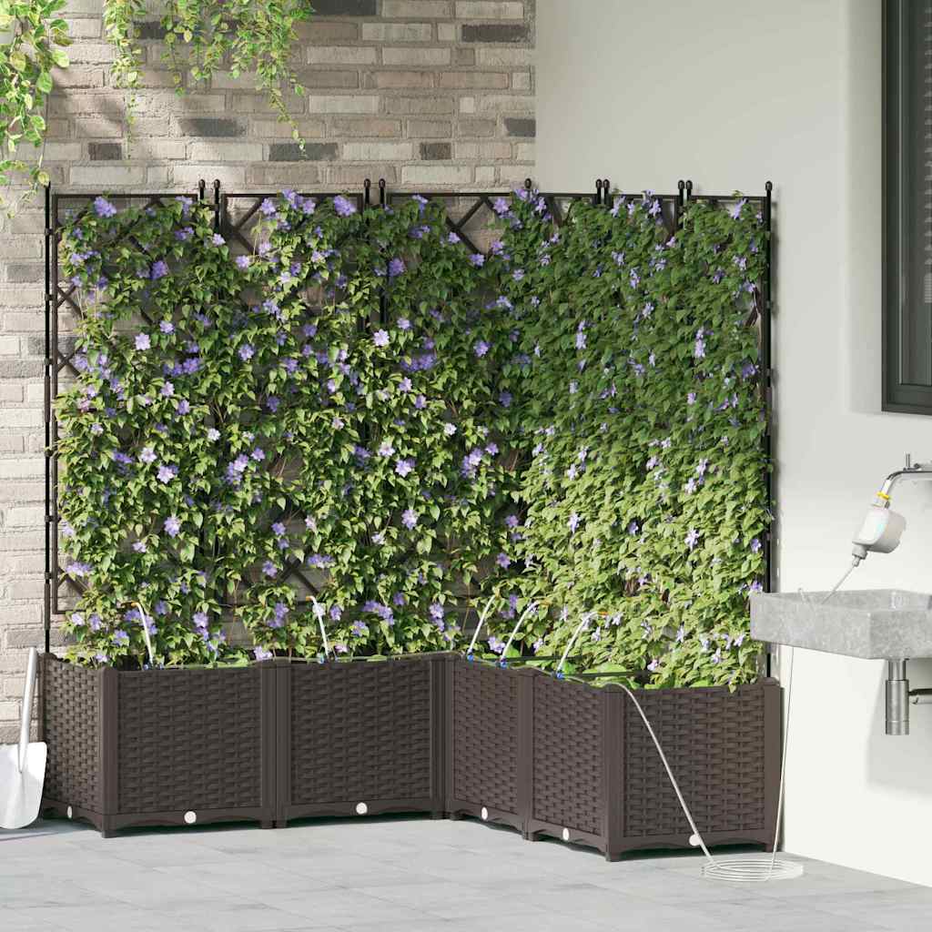 Sodo vazonas 5 pcs Ruda Plastmasė