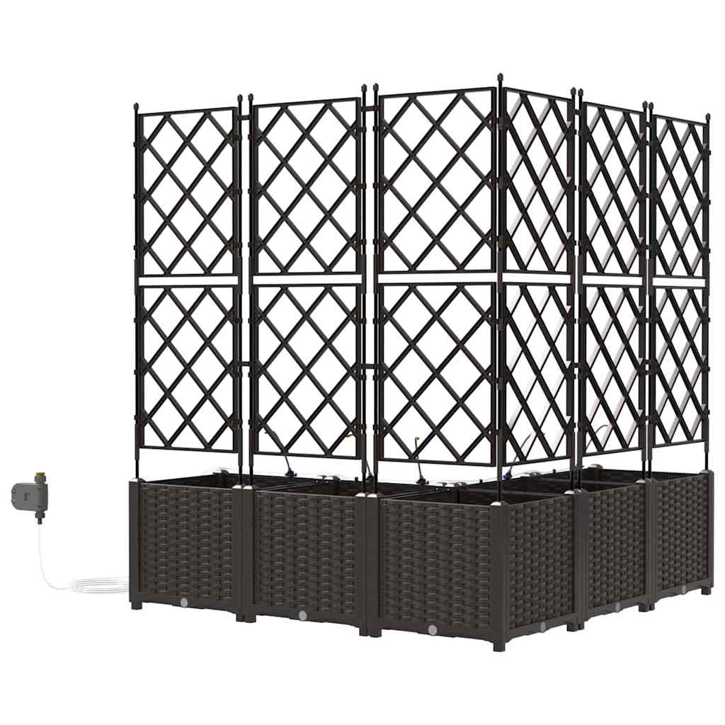Sodo vazonas 5 pcs Ruda Plastmasė