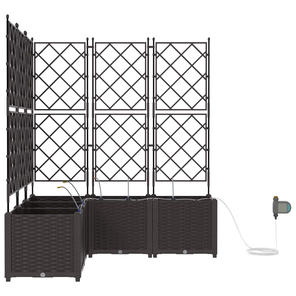 Sodo vazonas 5 pcs Ruda Plastmasė