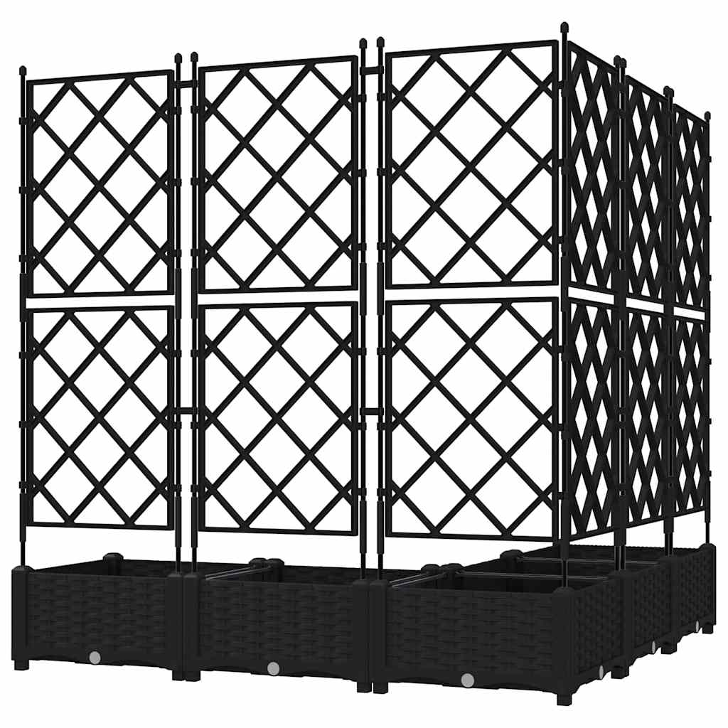 Sodo vazonas 5 pcs Juodas 120 x 120 x 125,5 cm Plastmasė