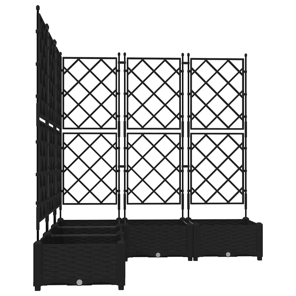 Sodo vazonas 5 pcs Juodas 120 x 120 x 125,5 cm Plastmasė