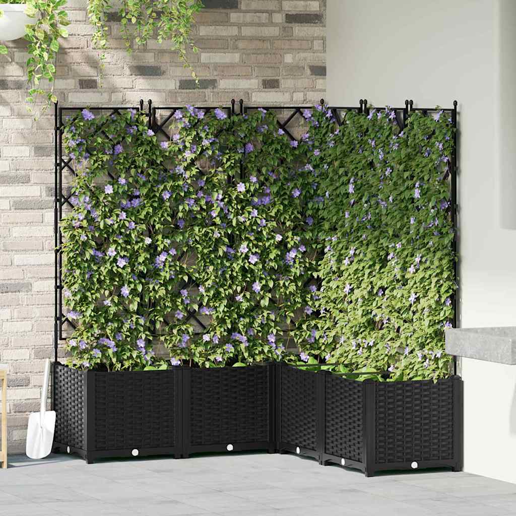 Sodo vazonas 5 vnt. Juoda 120 x 120 x 143 cm PP