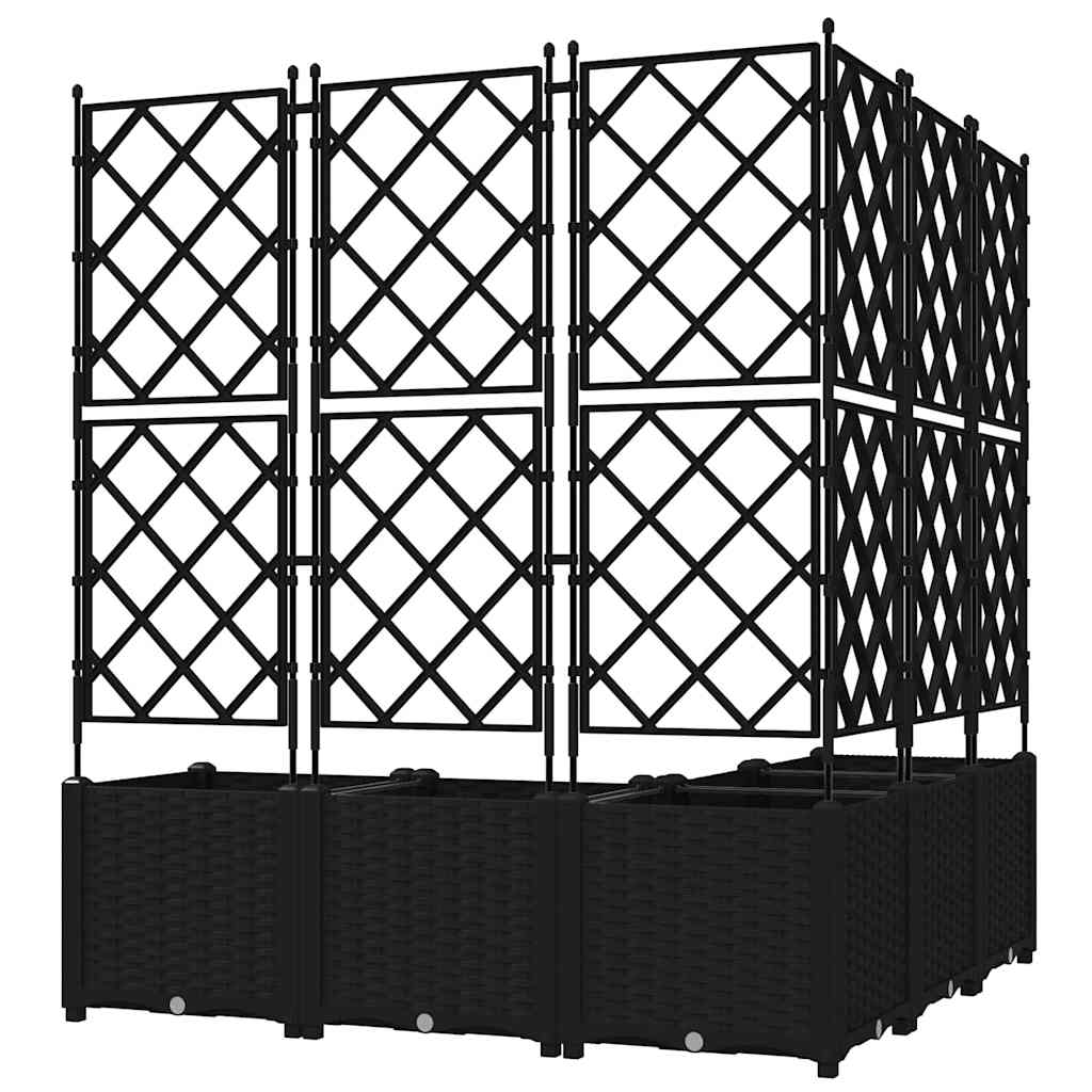 Sodo vazonas 5 vnt. Juoda 120 x 120 x 143 cm PP