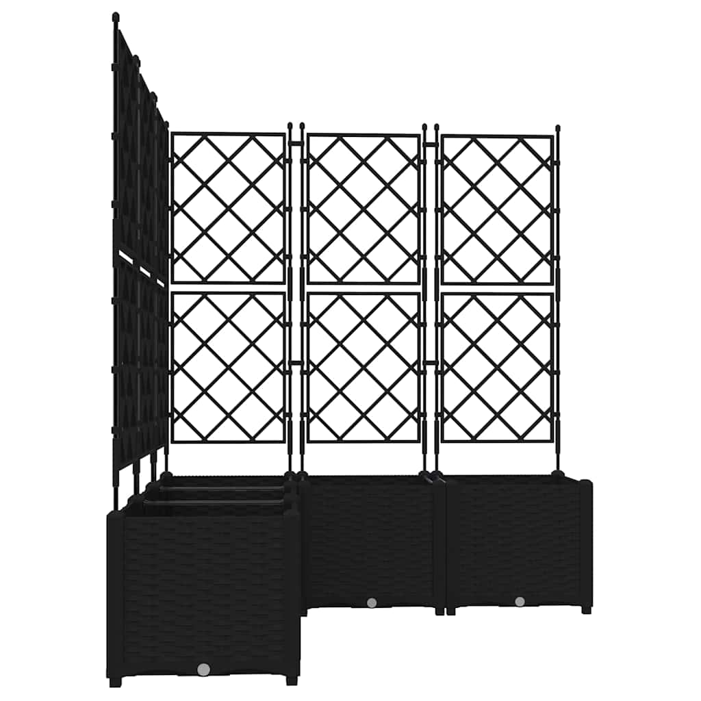 Sodo vazonas 5 vnt. Juoda 120 x 120 x 143 cm PP