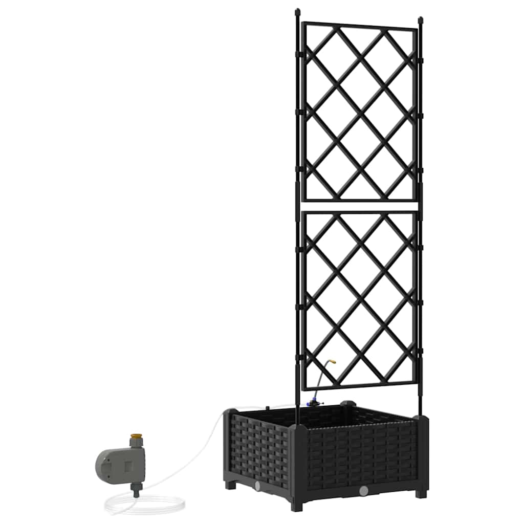 Sodo vazonas Juodas 40 x 40 x 126 cm Plastmasė