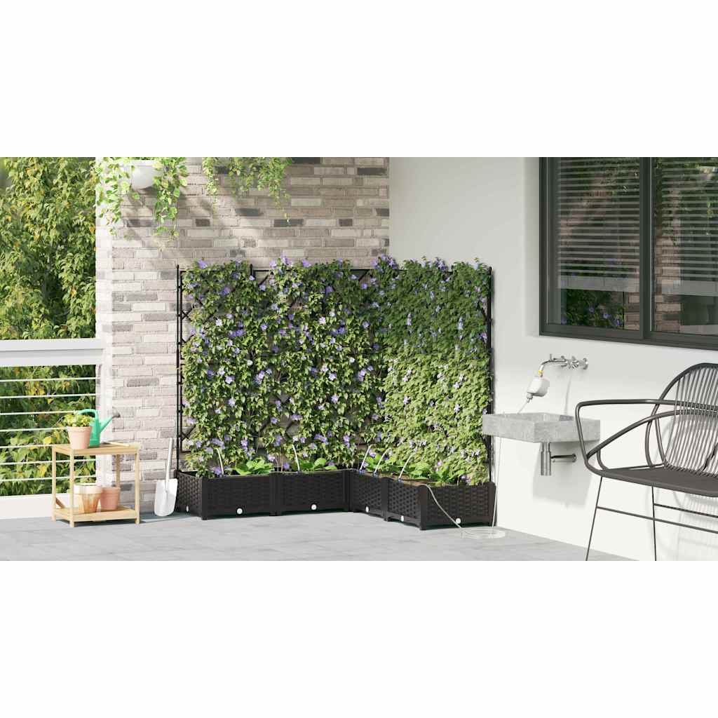 Sodo vazonas 5 pcs Juodas Plastmasė