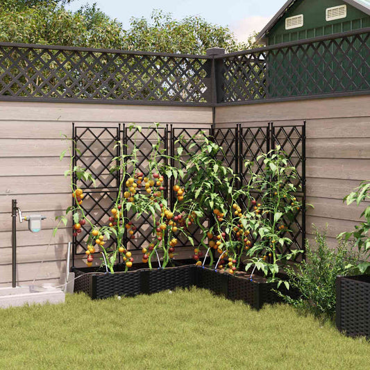 Sodo vazonas 5 pcs Juodas Plastmasė