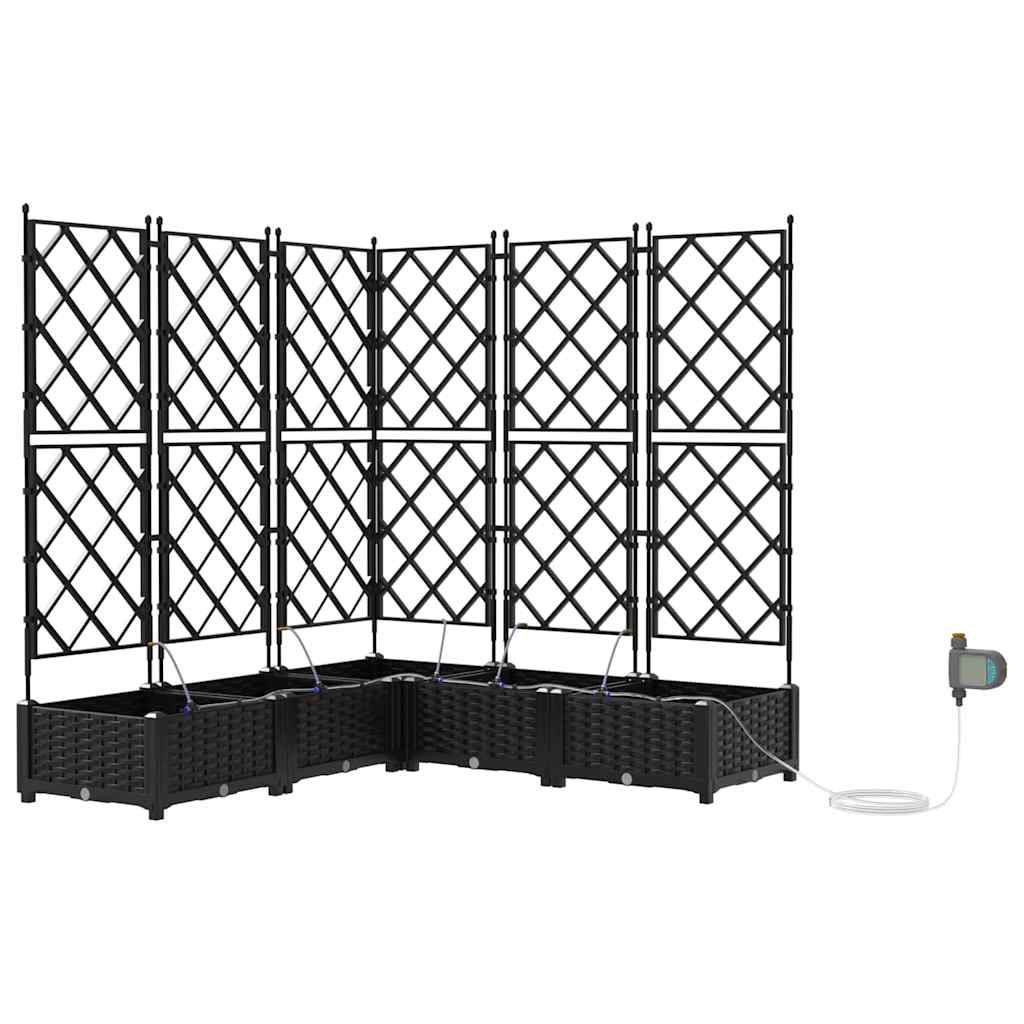 Sodo vazonas 5 pcs Juodas Plastmasė