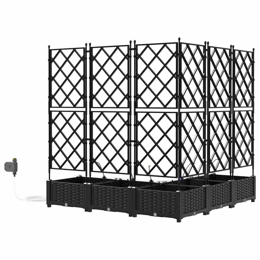 Sodo vazonas 5 pcs Juodas Plastmasė