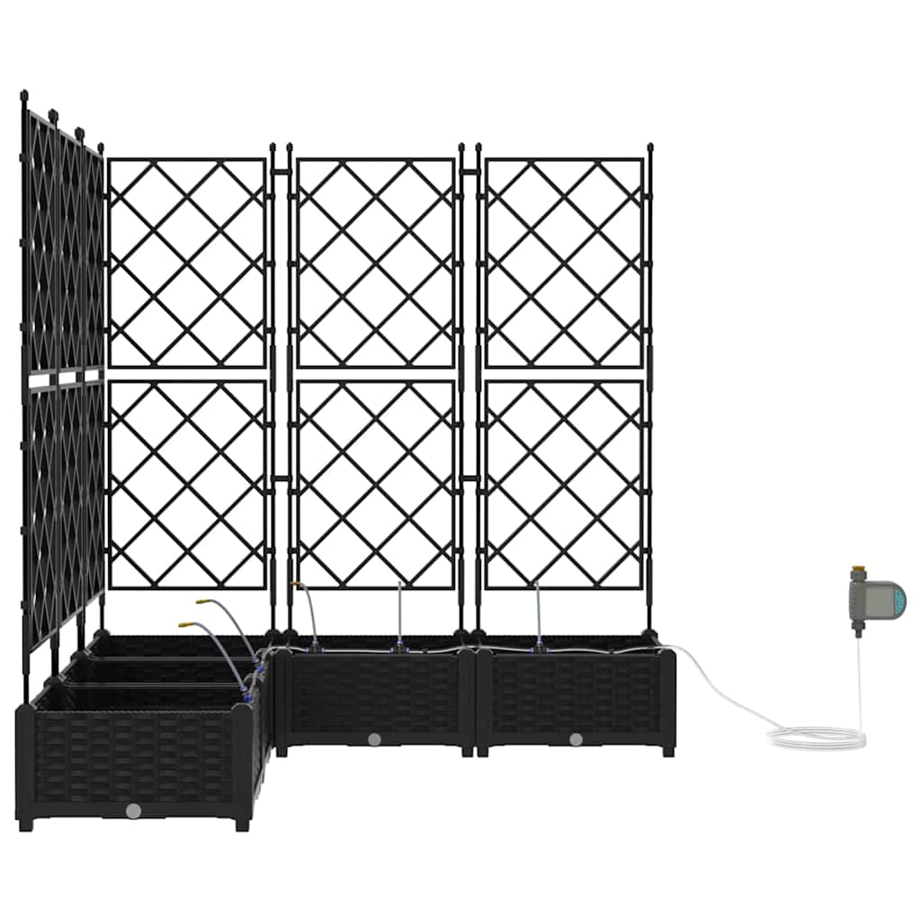 Sodo vazonas 5 pcs Juodas Plastmasė