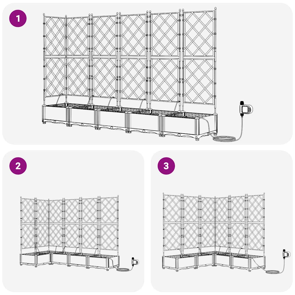 Sodo vazonas 5 pcs Juodas Plastmasė