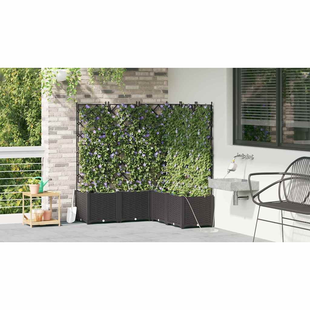 Sodo vazonas 5 pcs Juodas Plastmasė