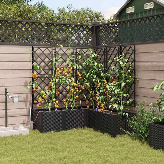 Sodo vazonas 5 pcs Juodas Plastmasė