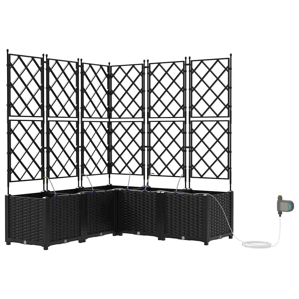 Sodo vazonas 5 pcs Juodas Plastmasė
