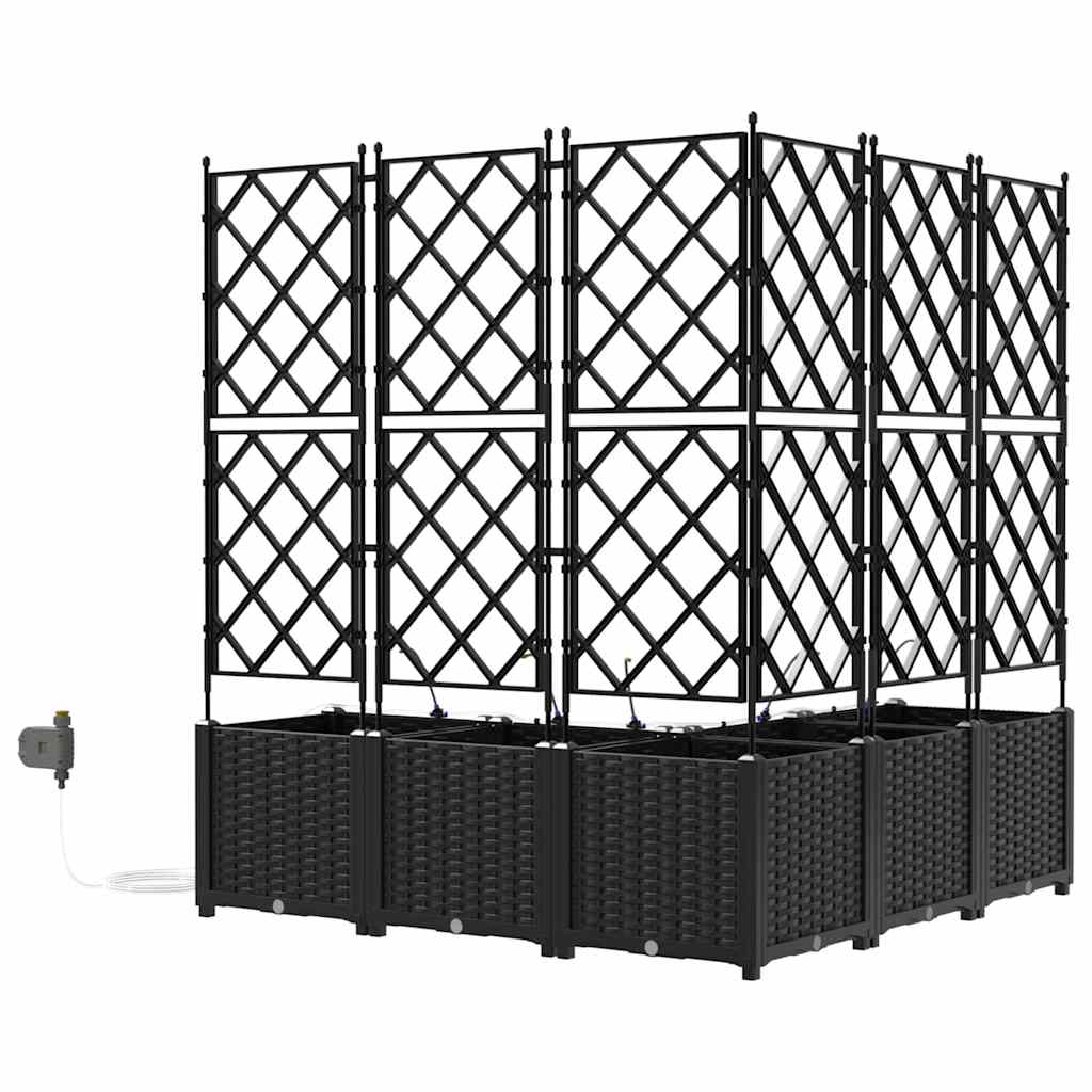 Sodo vazonas 5 pcs Juodas Plastmasė