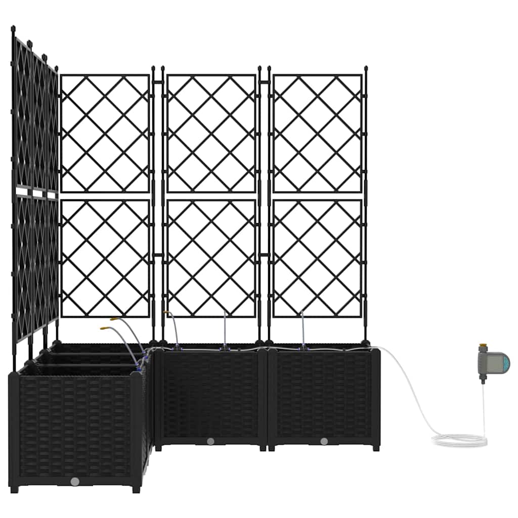 Sodo vazonas 5 pcs Juodas Plastmasė