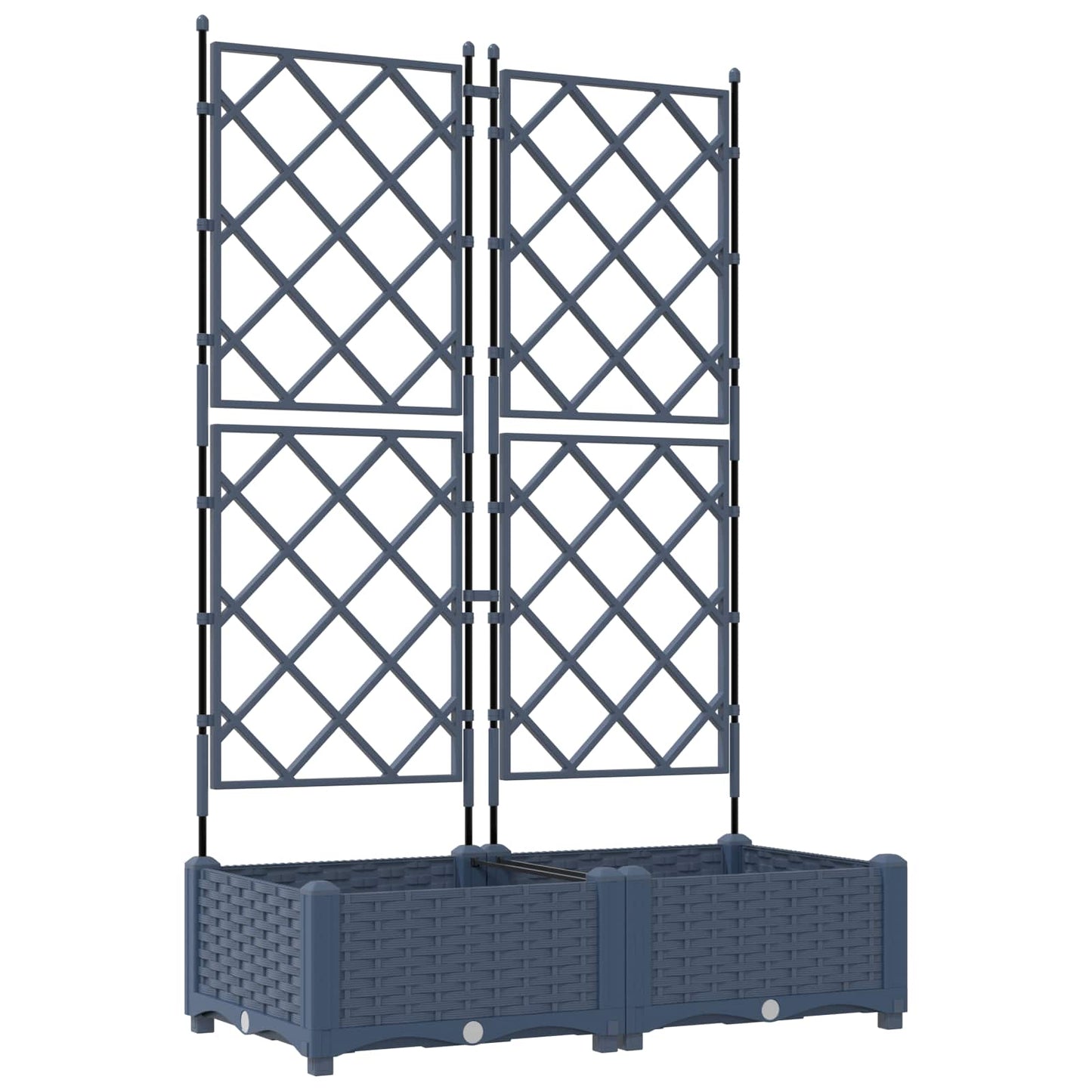 Sodo vazonas 2 vnt. Pilka 80 x 40 x 125,5 cm PP