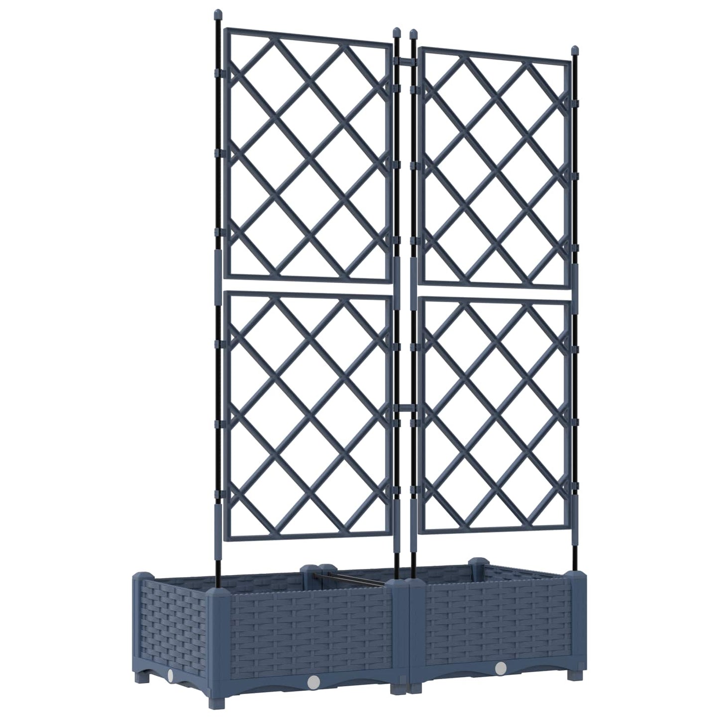 Sodo vazonas 2 vnt. Pilka 80 x 40 x 125,5 cm PP