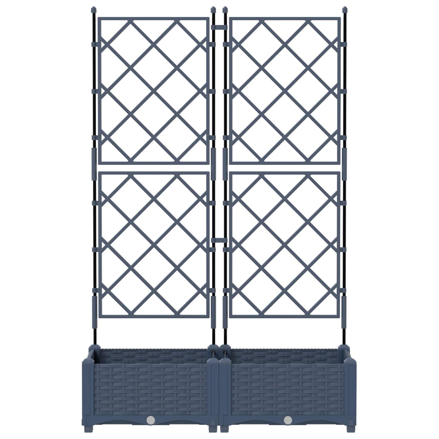 Sodo vazonas 2 vnt. Pilka 80 x 40 x 125,5 cm PP