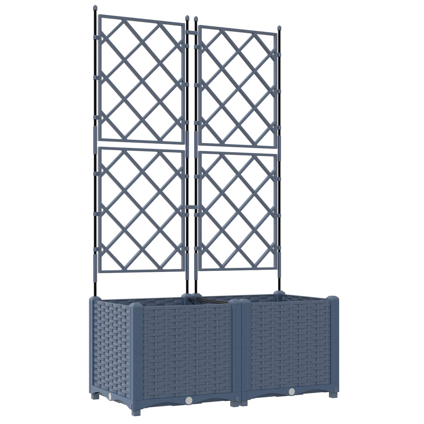 Sodo vazonas 2 pcs Pilka 80 x 40 x 143 cm Plastmasė